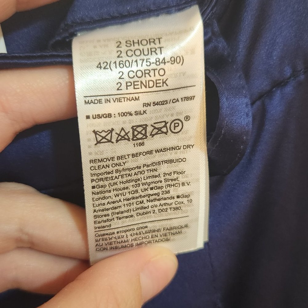 NWT Banana Republic Belay Silk Pants Size 2S Blue - Picture 7 of 10